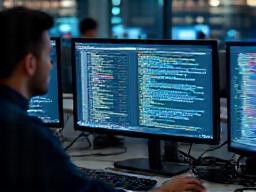 Developers coding and integrating solutions
